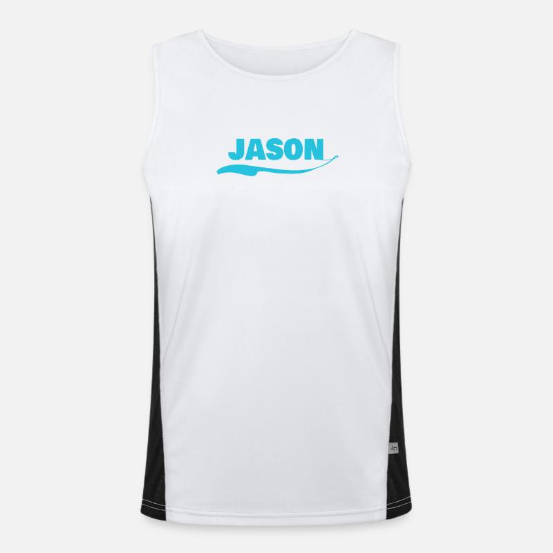 Gift for Jason - Men's Functional Contrast Tank Top - white/black