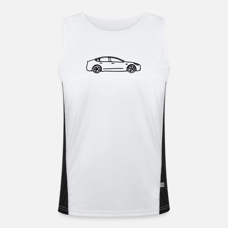 Model 3 gezeichnet Funktionelles Kontrast-Tank Top für Männer 