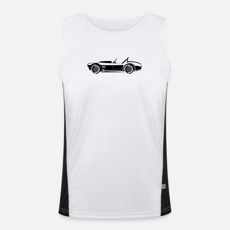 Auto Klassiker cobra Symbol icon Illustration Logo Funktionelles Kontrast-Tank Top für Männer 
