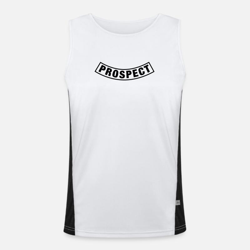 Prospect Batch - Men's Functional Contrast Tank Top - white/black