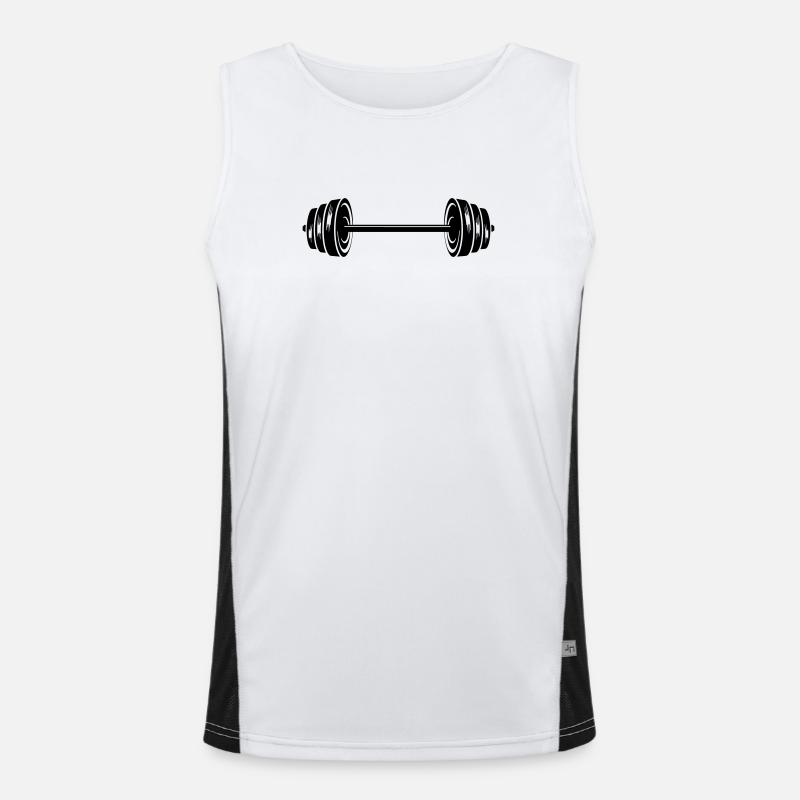 Weights dumbbells discs dumbbell - Men's Functional Contrast Tank Top  - white/black