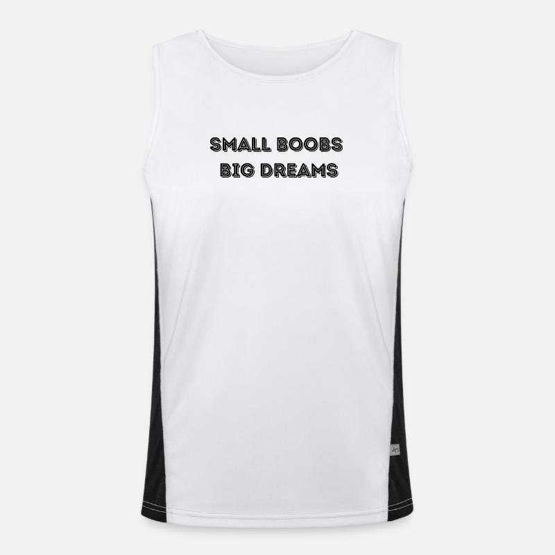 Small, big dreams - Men's Functional Contrast Tank Top - white/black