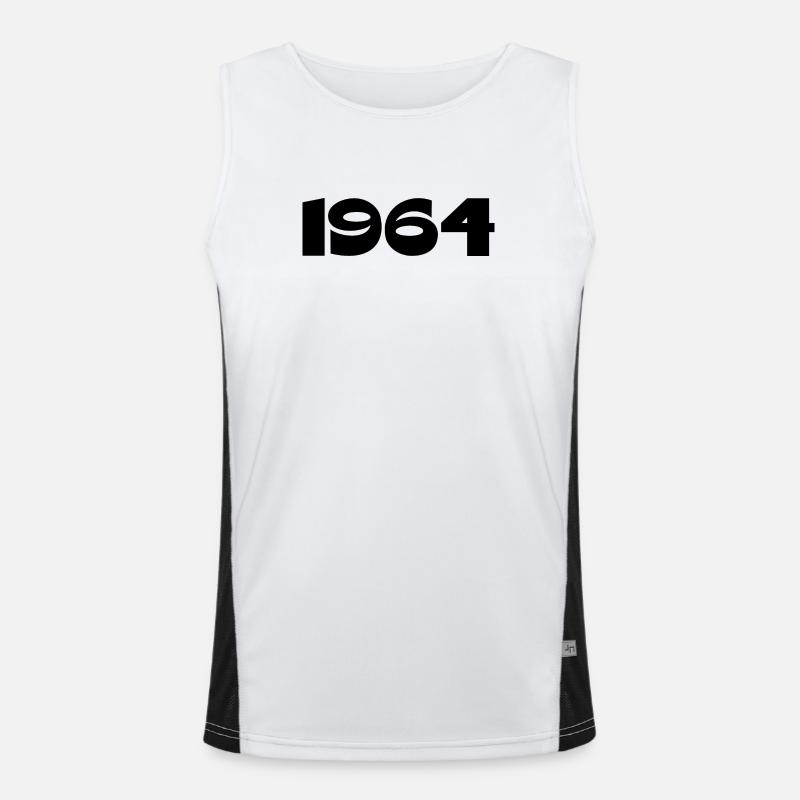 1964 60.Geburtstag Vorlage personalisieren Funktionelles Kontrast-Tank Top für Männer 