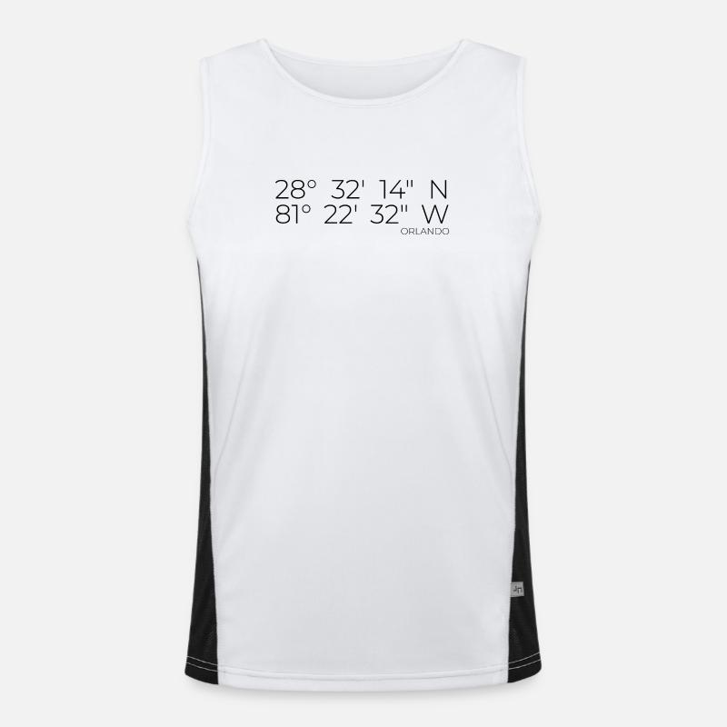 Coordinates Orlando Florida Funktionelles Kontrast-Tank Top für Männer 