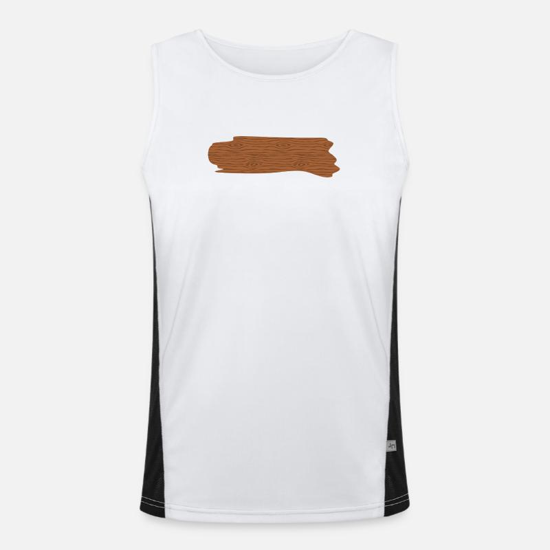 Rustikales T-Shirt-Design mit Holzmaserung Funktionelles Kontrast-Tank Top für Männer 