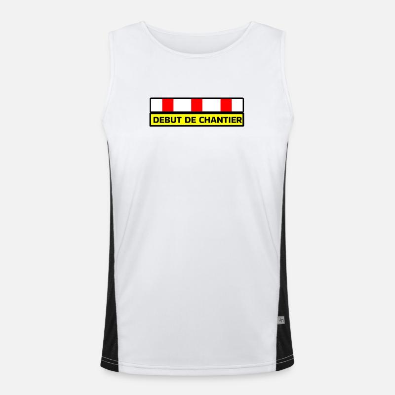 Beginn der Arbeiten Funktionelles Kontrast-Tank Top für Männer 