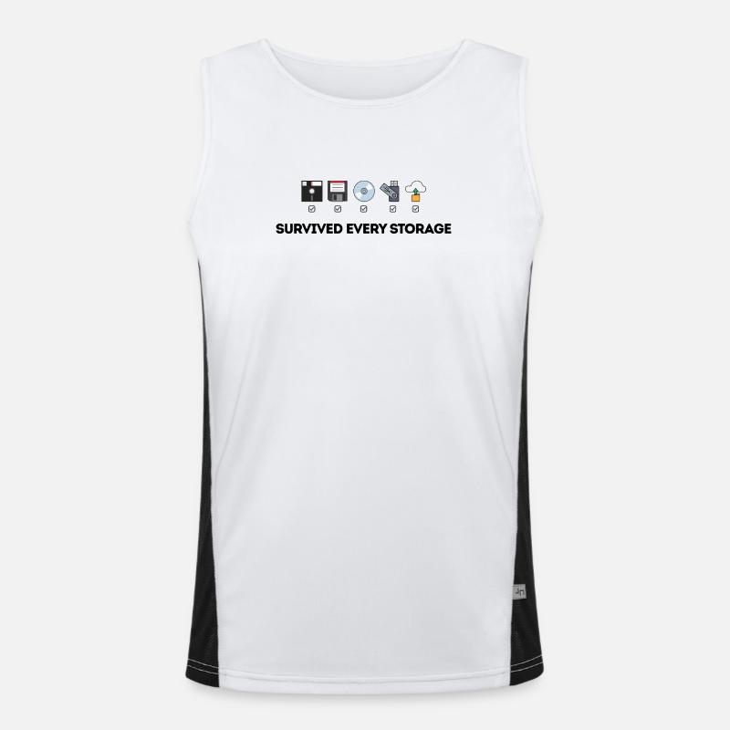 Évolution du stockage de données - Icônes technologiques Débardeur respirant contrasté Homme 