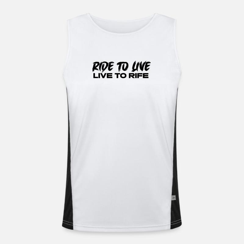 ride to live Funktionelles Kontrast-Tank Top für Männer 