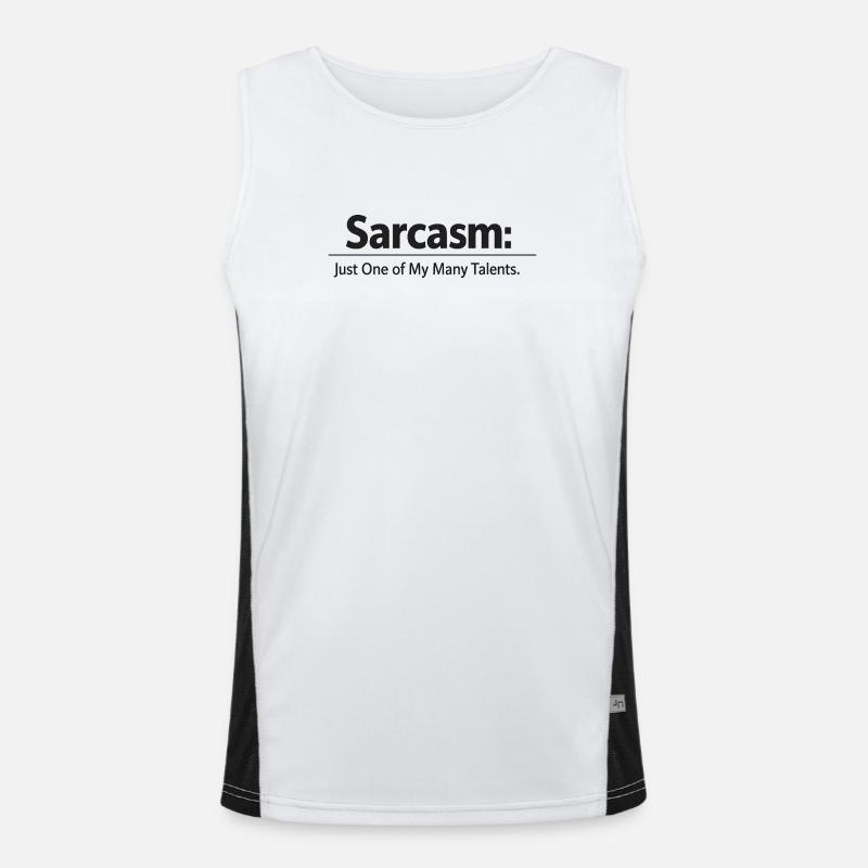 Sarcasm / Sarkasmus Funktionelles Kontrast-Tank Top für Männer 