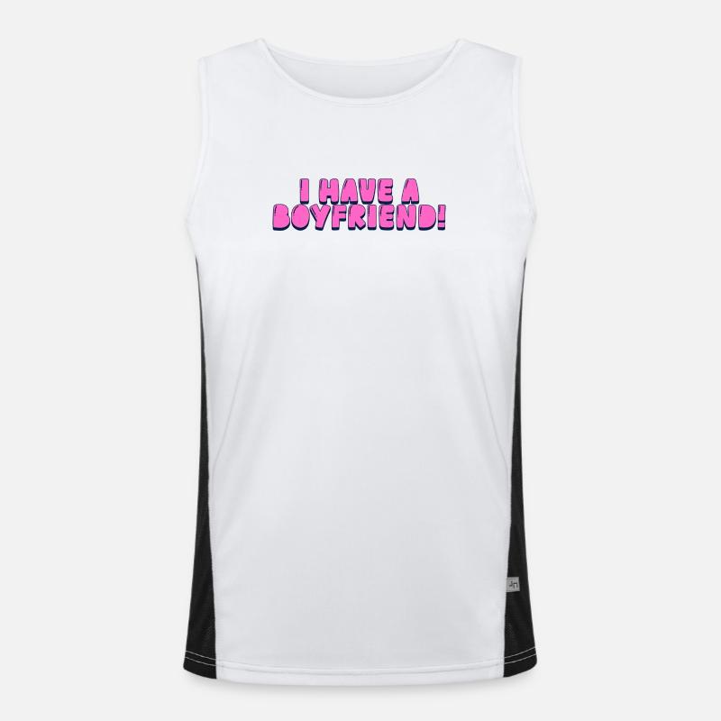 Ich habe einen Freund! Funktionelles Kontrast-Tank Top für Männer 