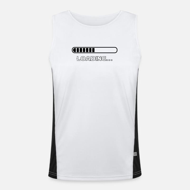Loading - Men's Functional Contrast Tank Top  - white/black