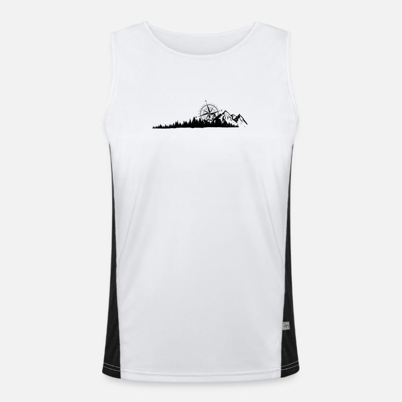 Please upload the design image - Men's Functional Contrast Tank Top  - white/black