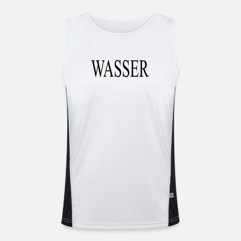 Wasser Schriftzug  Funktionelles Kontrast-Tank Top für Männer 