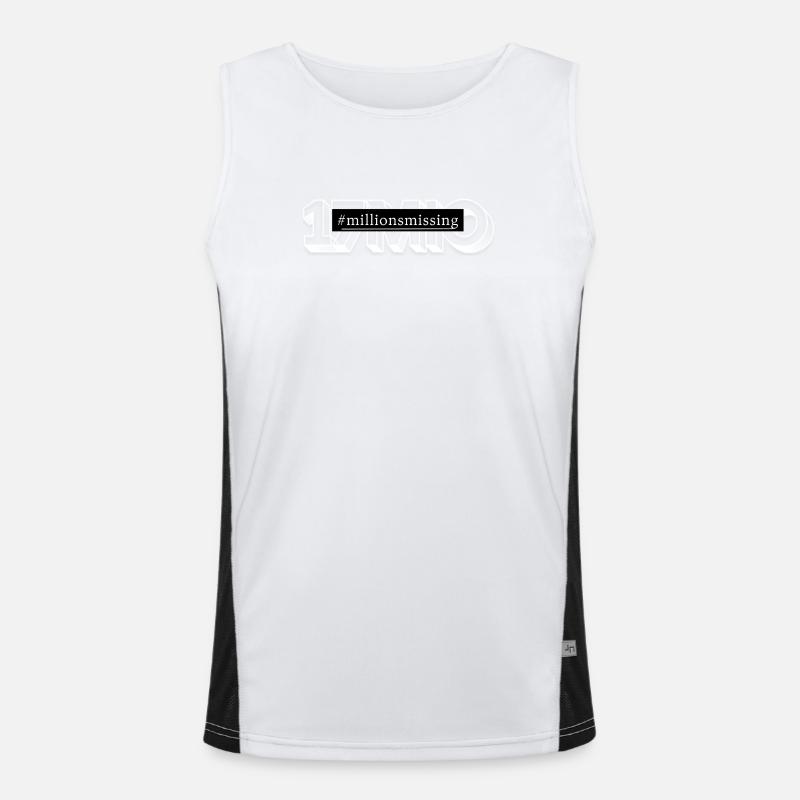 ME/CFS millionsmissing white Funktionelles Kontrast-Tank Top für Männer 