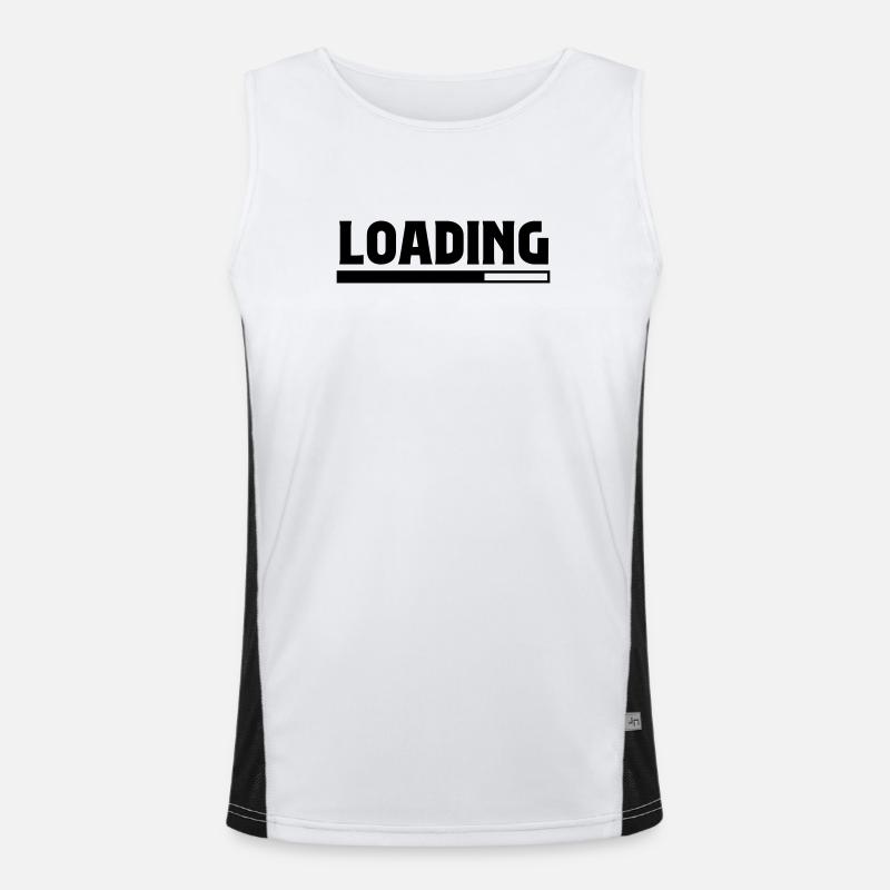 Loading - Men's Functional Contrast Tank Top  - white/black