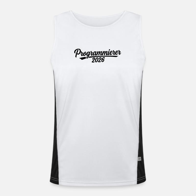 Programmer 2026 – Coding Design - Men's Functional Contrast Tank Top  - white/black