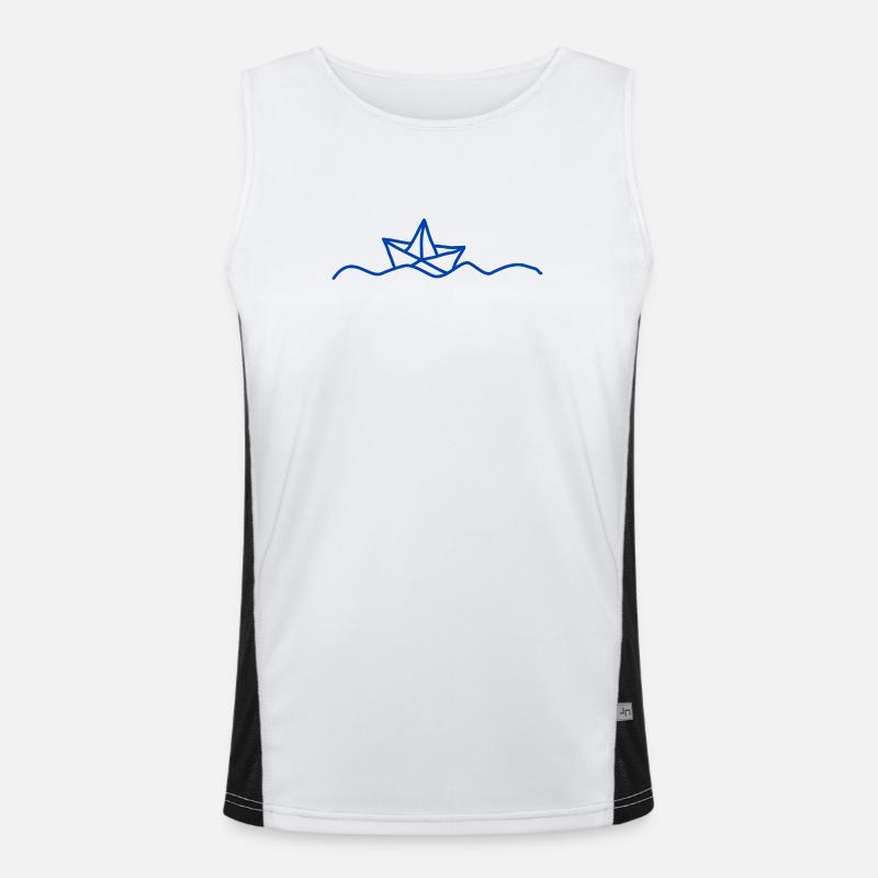 Boat Paper Boat Captain Men's Functional Contrast Tank Top 