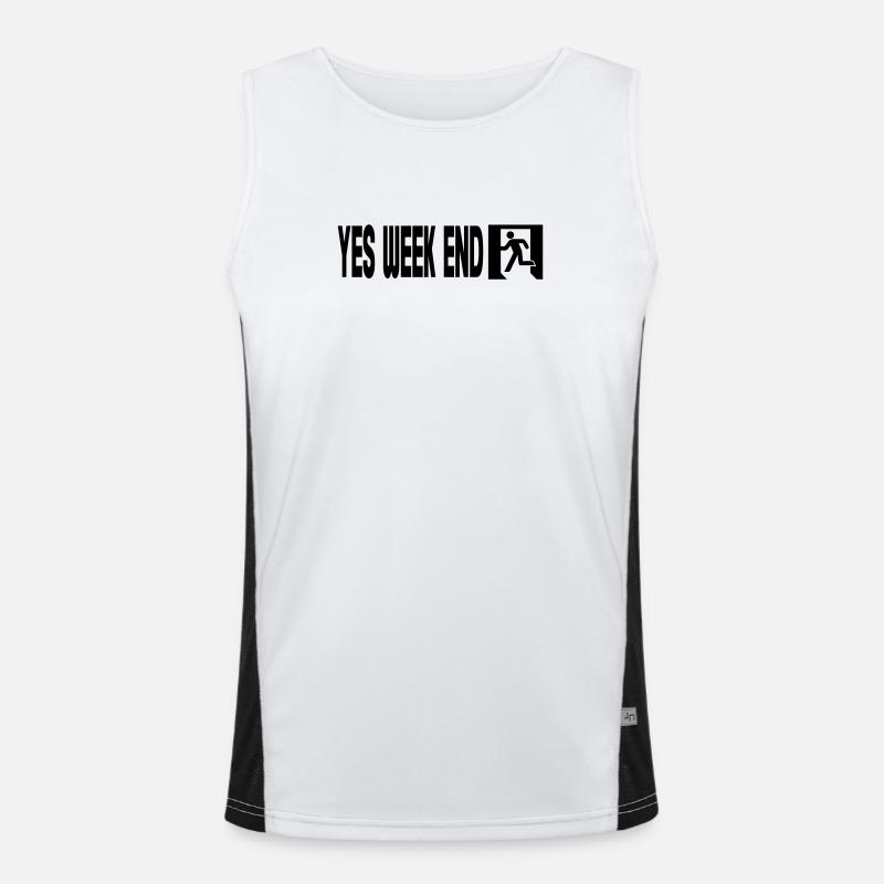 yes Weekend Funktionelles Kontrast-Tank Top für Männer 