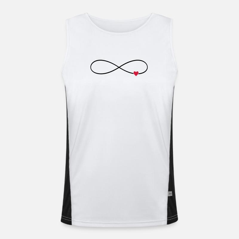 Unendlichkeitszeichen Herz unendliche Liebe Funktionelles Kontrast-Tank Top für Männer 