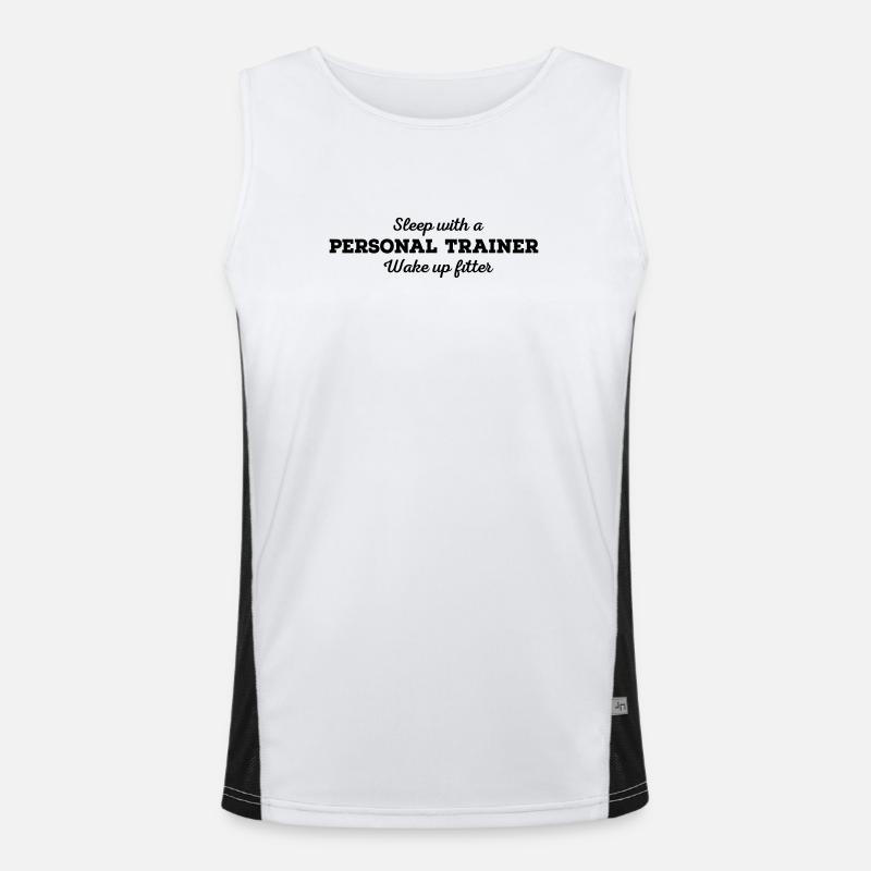 Personal Trainer - Men's Functional Contrast Tank Top  - white/black