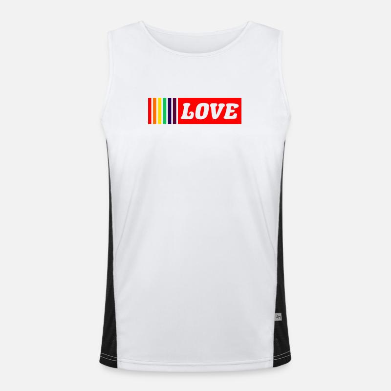 Arc-en-ciel d’amour Débardeur respirant contrasté Homme 