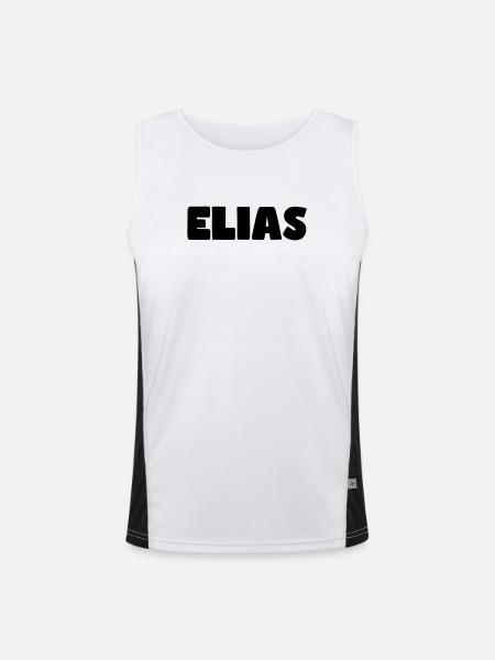 Elias Name - Men's Functional Contrast Tank Top  - white/black