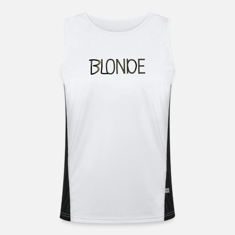 Blonde Débardeur respirant contrasté Homme 