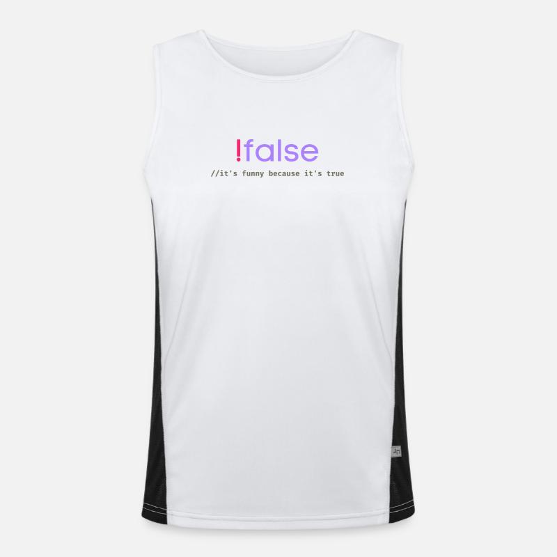 Ifalse Funny Coder Programmierungswortspiel Funktionelles Kontrast-Tank Top für Männer 