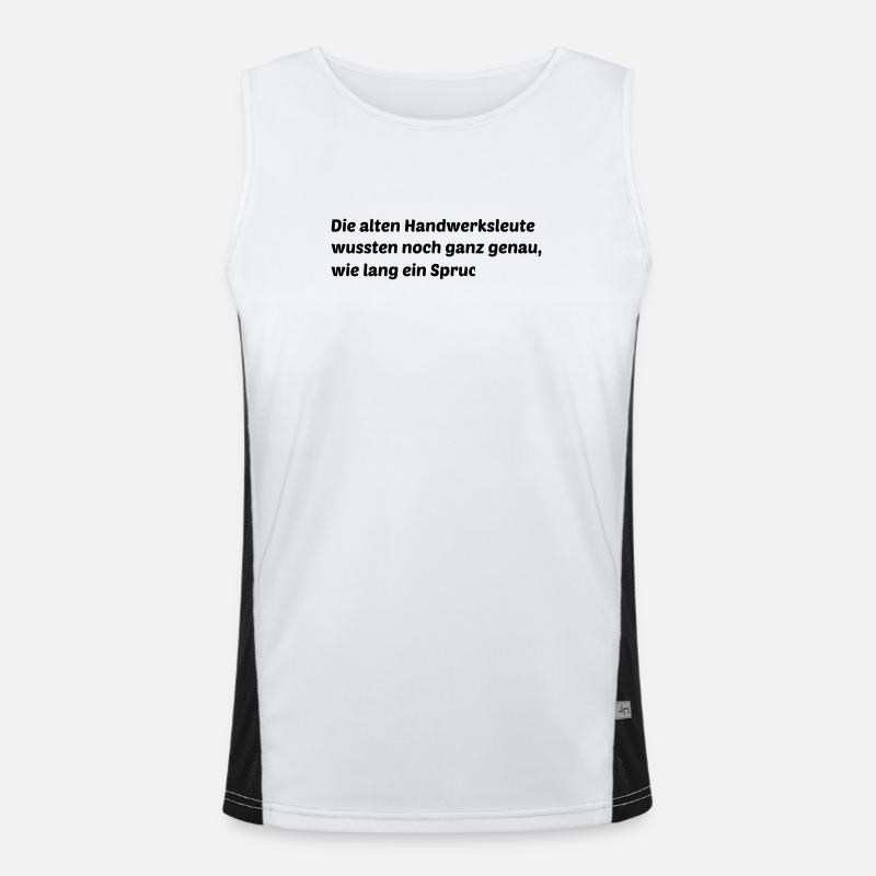 Handwerk Spruch Funktionelles Kontrast-Tank Top für Männer 