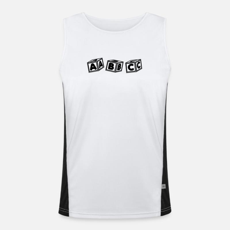 ABC blocks Men's Functional Contrast Tank Top 