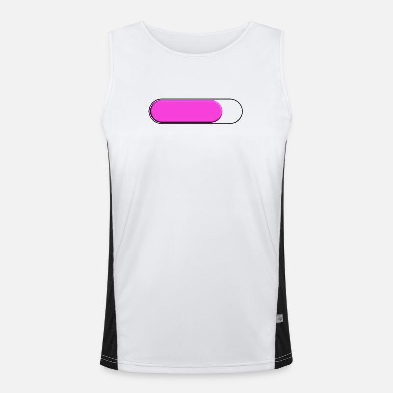 Gauge Petite Rose (loading) - Men's Functional Contrast Tank Top  - white/black