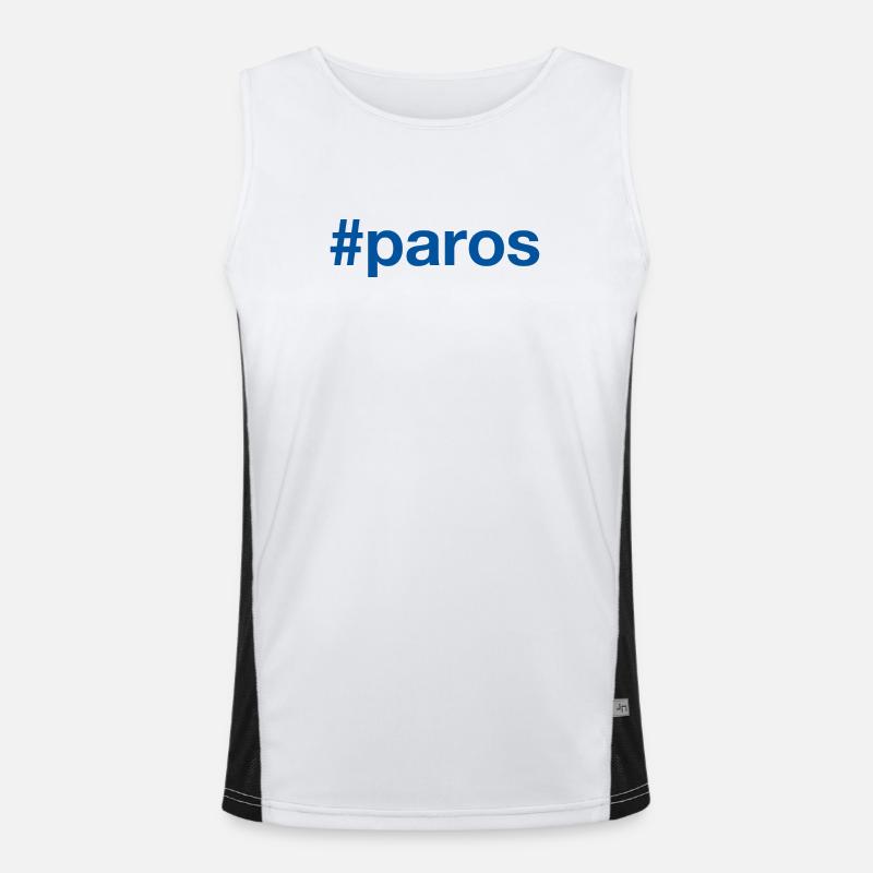 PAROS Grèce Griechenland Hashtag Débardeur respirant contrasté Homme 