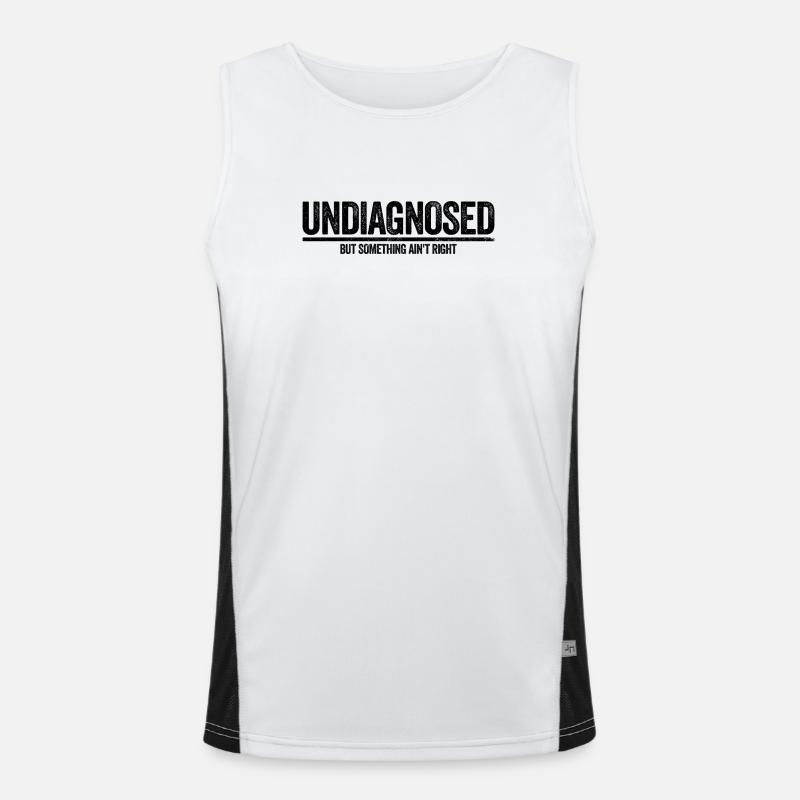 Not diagnosed, but something is wrong - Men's Functional Contrast Tank Top  - white/black