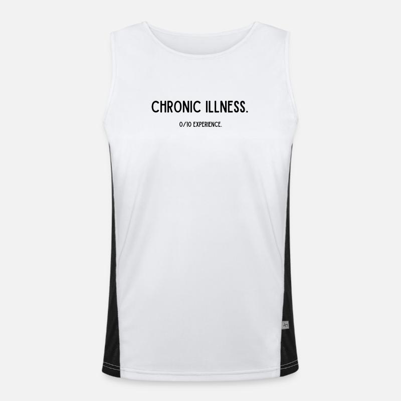 chronic illness - Men's Functional Contrast Tank Top  - white/black