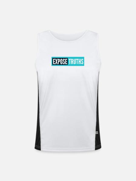 Expose Truths - Men's Functional Contrast Tank Top - white/black