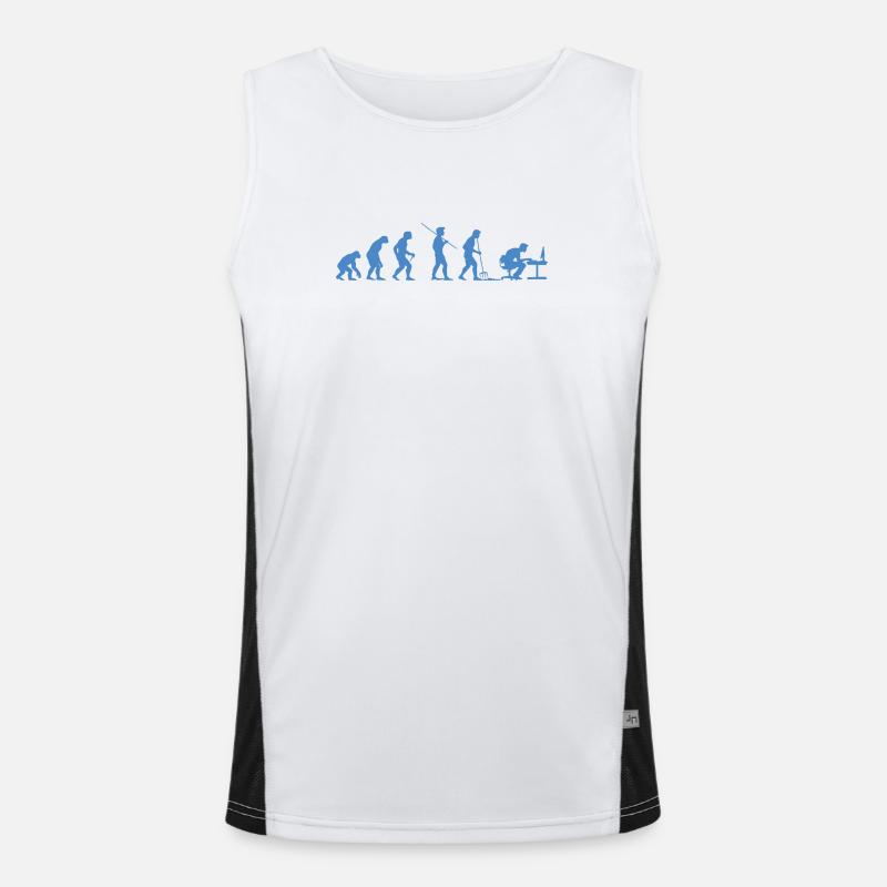 Programmer Evolution Computer Scientist Developer - Men's Functional Contrast Tank Top - white/black
