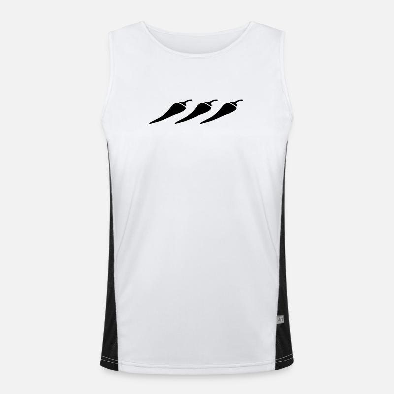 Chilischoten Funktionelles Kontrast-Tank Top für Männer 