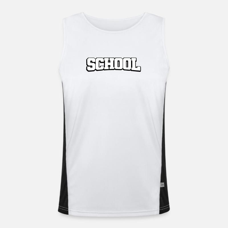 School - The School Design in Highschool Design Men's Functional Contrast Tank Top 