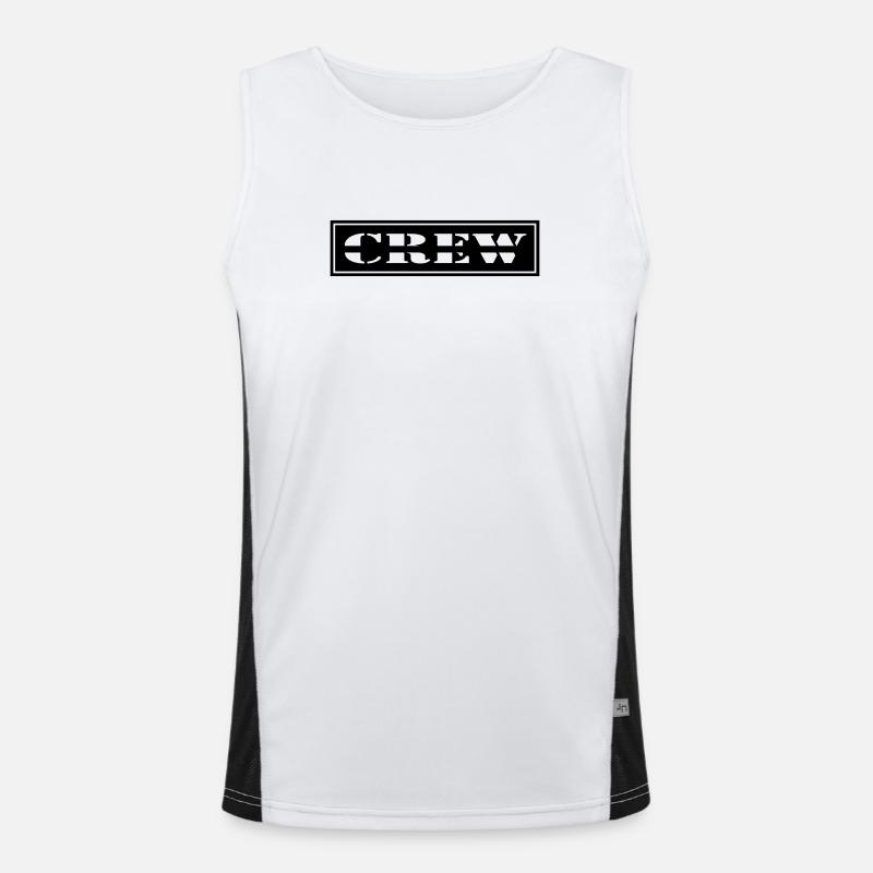 Crew Design im Patch Format Funktionelles Kontrast-Tank Top für Männer 