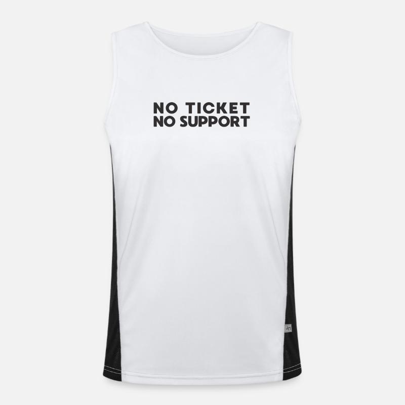 Kein Ticket Kein Support IT-Administrator Funktionelles Kontrast-Tank Top für Männer 