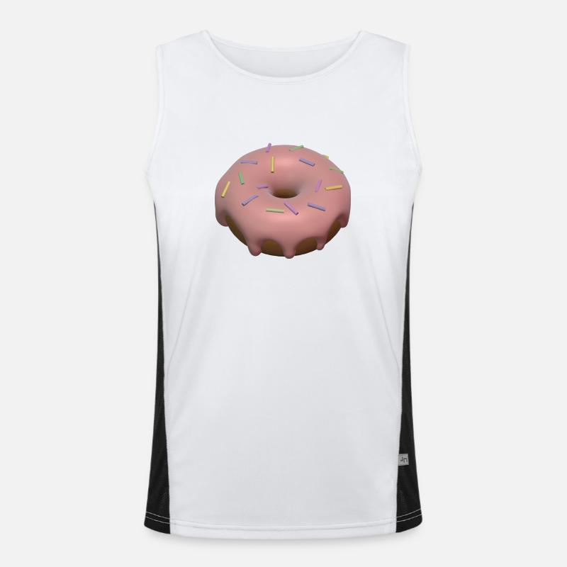 3D-Donut Funktionelles Kontrast-Tank Top für Männer 