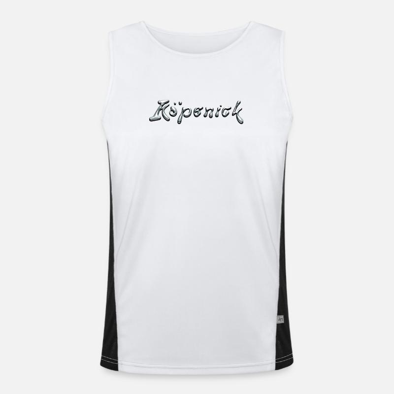 Köpenick Liquid Chrome Typography Men's Functional Contrast Tank Top 