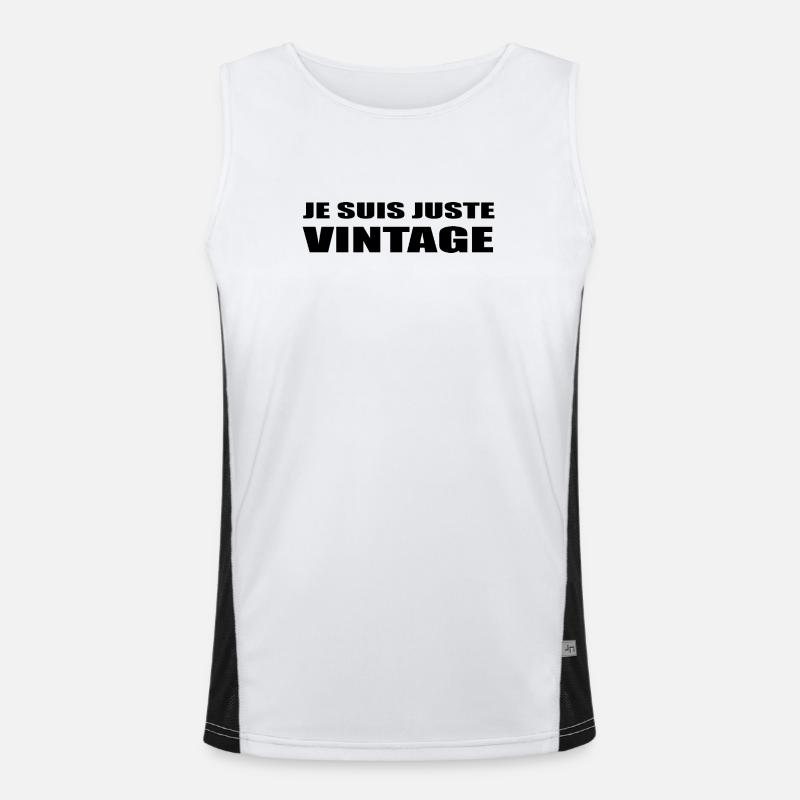 Ich bin einfach vintage Funktionelles Kontrast-Tank Top für Männer 