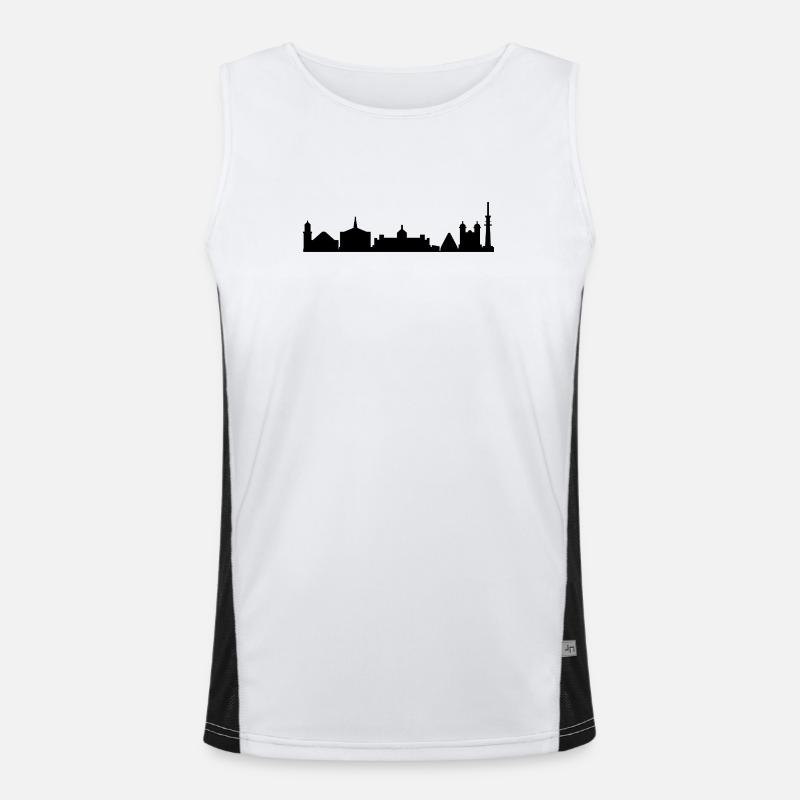 Karlsruhe skyline Men's Functional Contrast Tank Top 