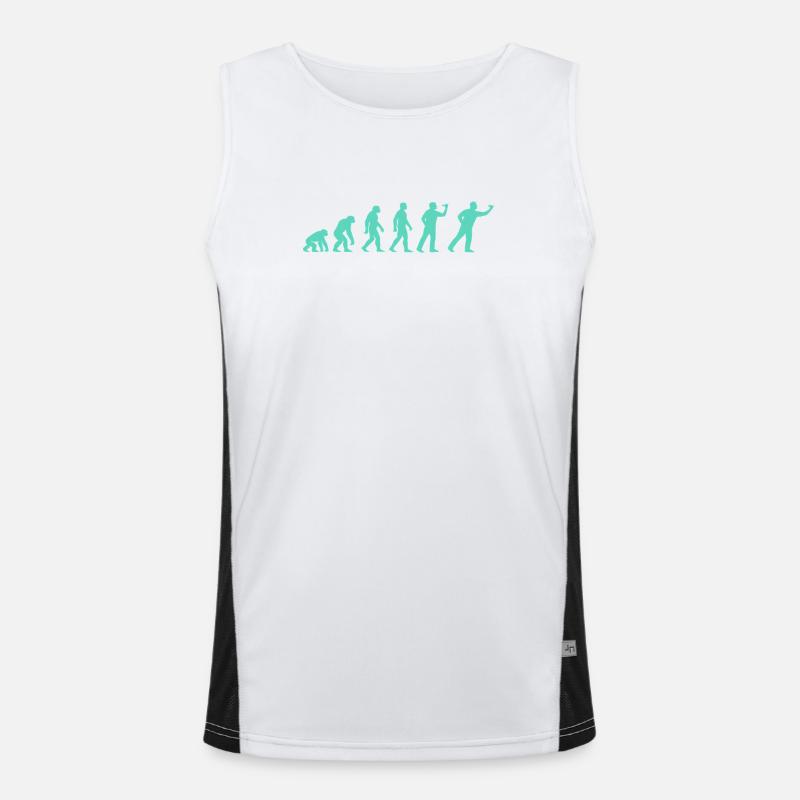 Advanced evolutionary silhouette - Men's Functional Contrast Tank Top  - white/black