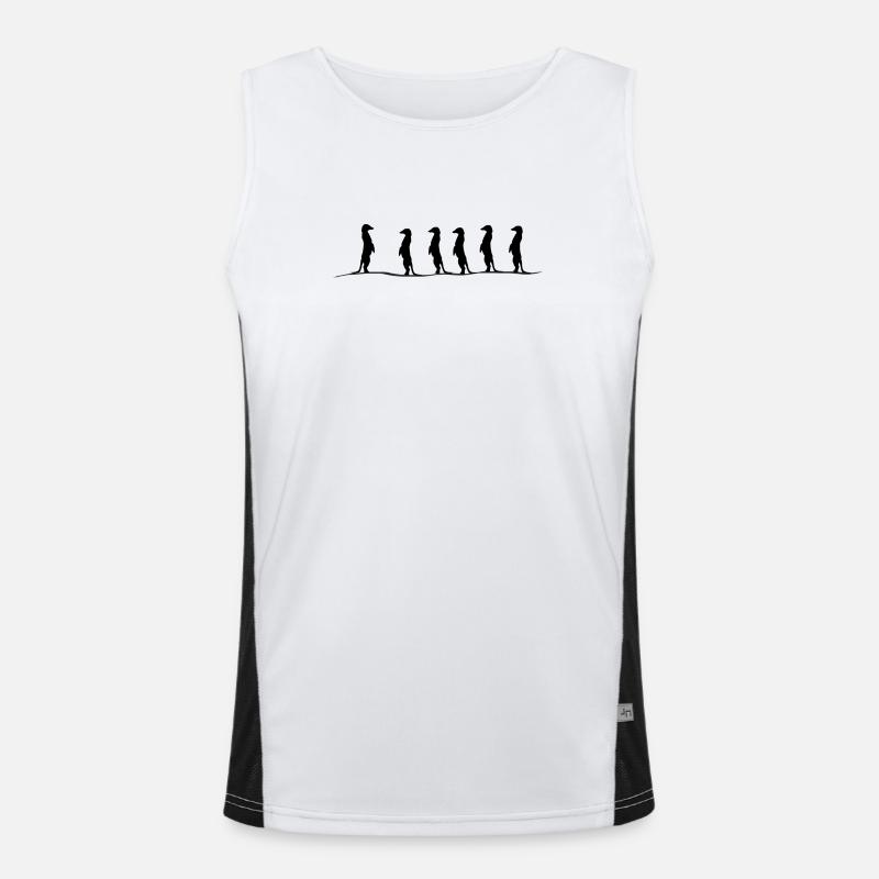 Erdmaennchen Gruppe Funktionelles Kontrast-Tank Top für Männer 