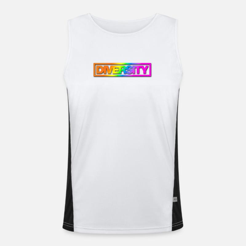 Typo Diversity Contour Rainbow Shadow Débardeur respirant contrasté Homme 