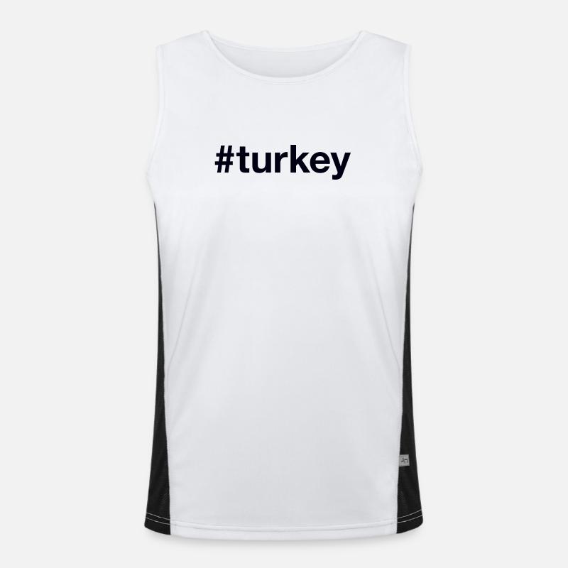 Türkei Turkey Hashtag Funktionelles Kontrast-Tank Top für Männer 