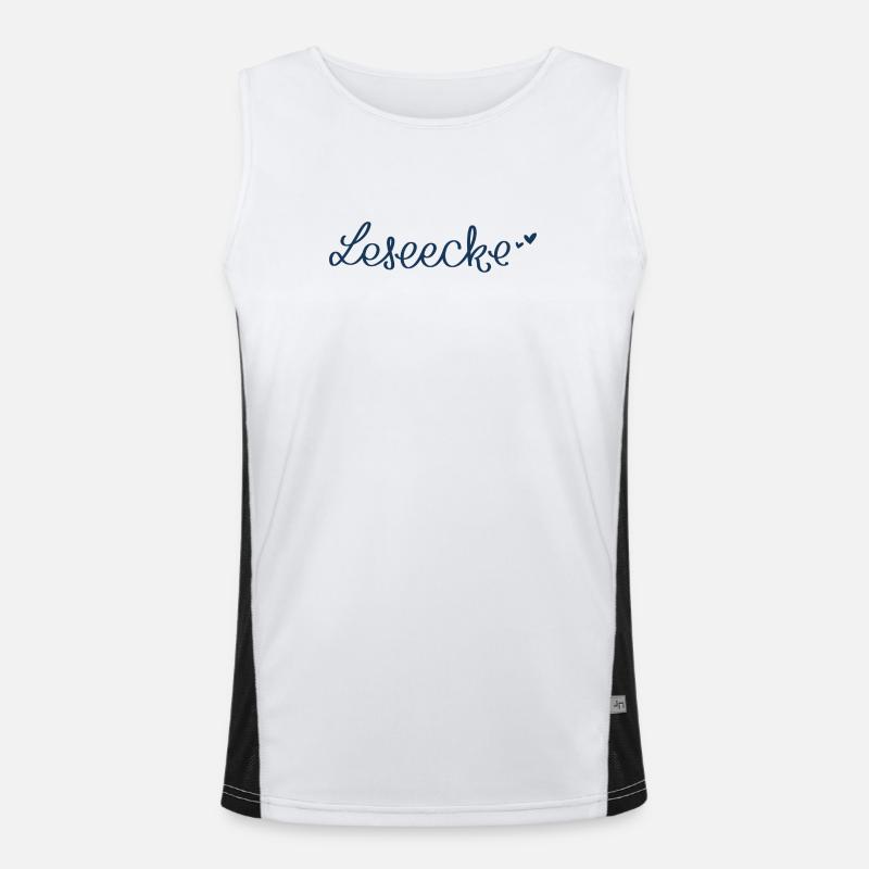 Leseecke mit Herz Funktionelles Kontrast-Tank Top für Männer 
