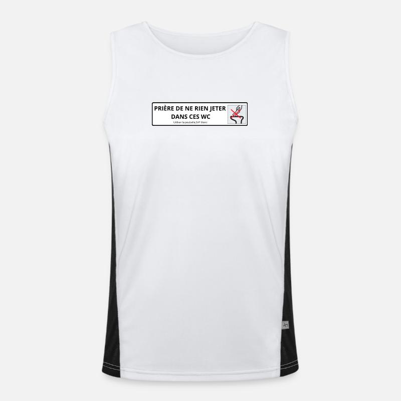 Toilet panel cleanliness Men's Functional Contrast Tank Top 